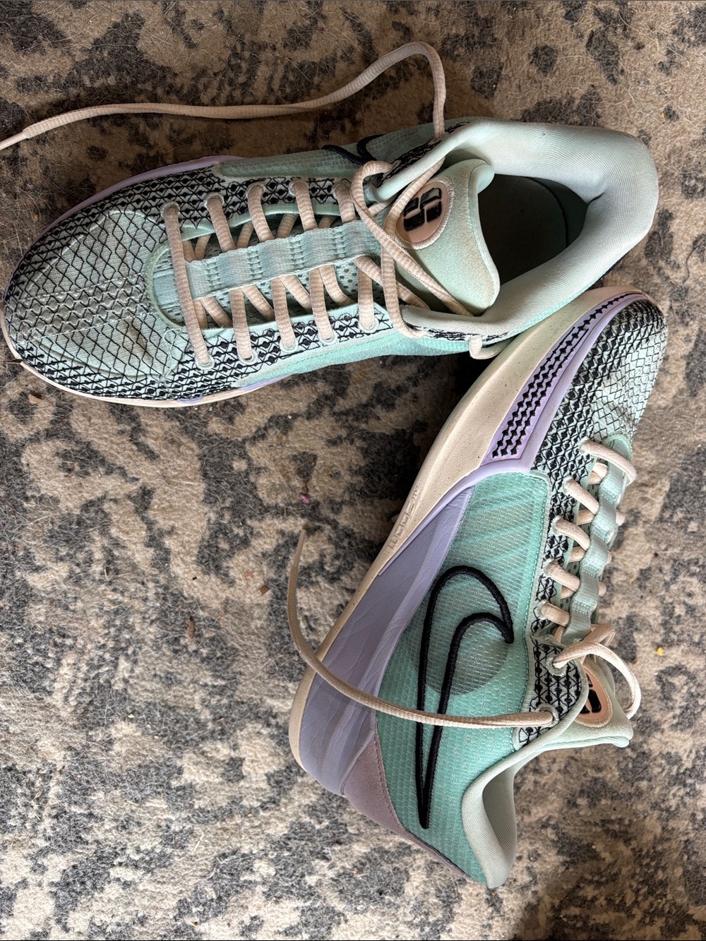 Nike Women’s Mint Green and Lavender Running Shoes